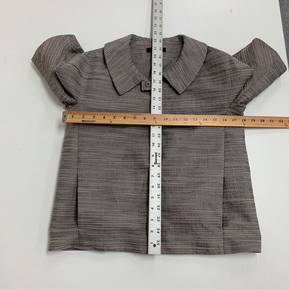 Ann Taylor Jacket Womens XS Extra Small Multicolor Hidden Snap Button Textured - Picture 9 of 14
